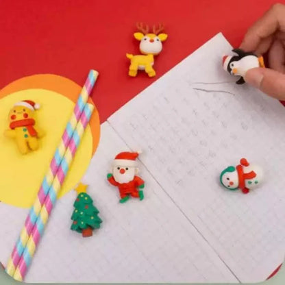 Christmas Theme Eraser Gift Set Pack of 6