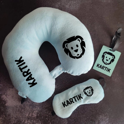 Personalised Eye Mask and Neck Pillow