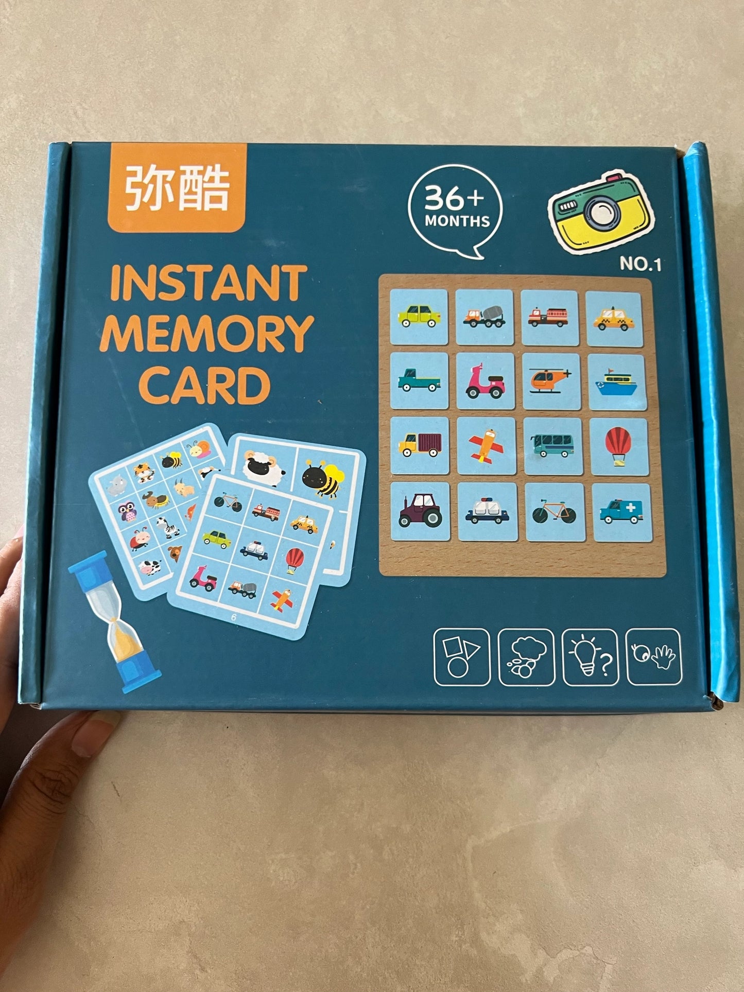 Instant Wooden Memory Card Game