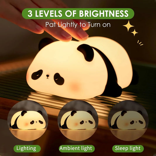 Cute Panda Design Silicone Night Light