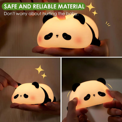 Cute Panda Design Silicone Night Light