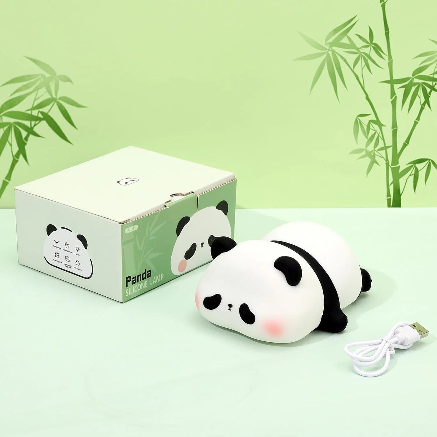 Cute Panda Design Silicone Night Light