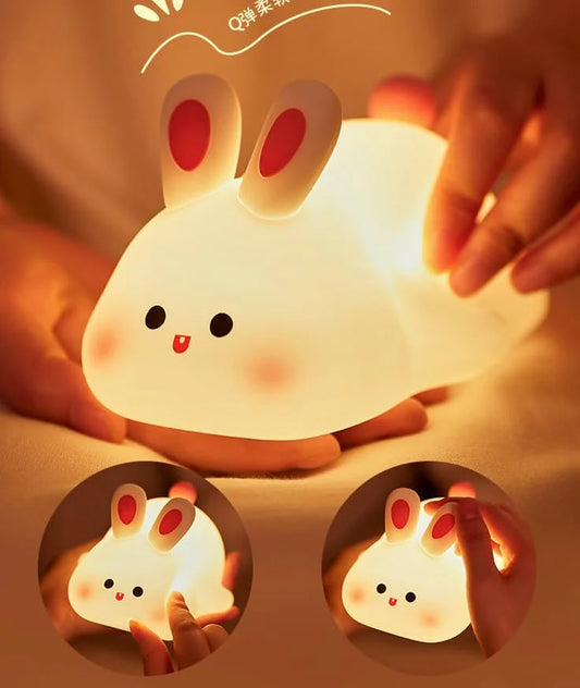 Cute Rabbit Design Silicone Night Light