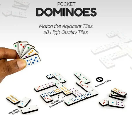 Pocket Dominoes Game With Mdf Wooden Tiles