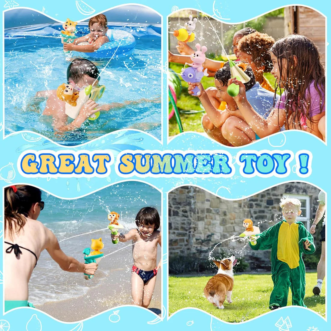 Cute Shaking Head Design Water Gun Toy